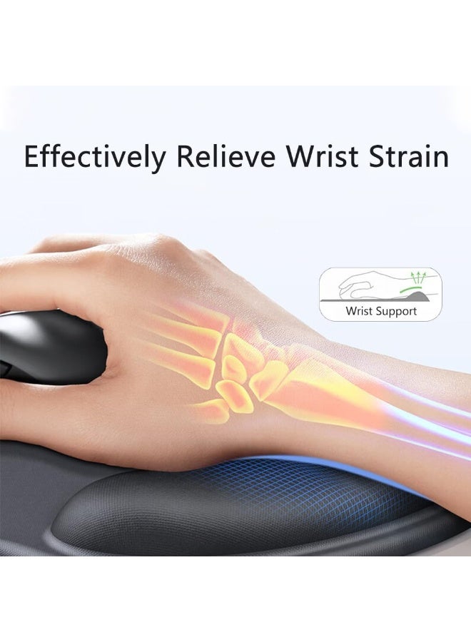 Muzz Ergonomic Mouse Pad with Wrist Rest, Gel Wrist Support Mousepad, Pain Relief Laptop Computer Mouse Pad, Non-Slip Mouse Pads for Office & Home - Image 3